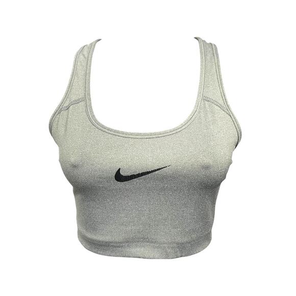 Medium Nike Dri Fit Sports Bra No Padding RN#56323 Gray - Picture 1 of 12